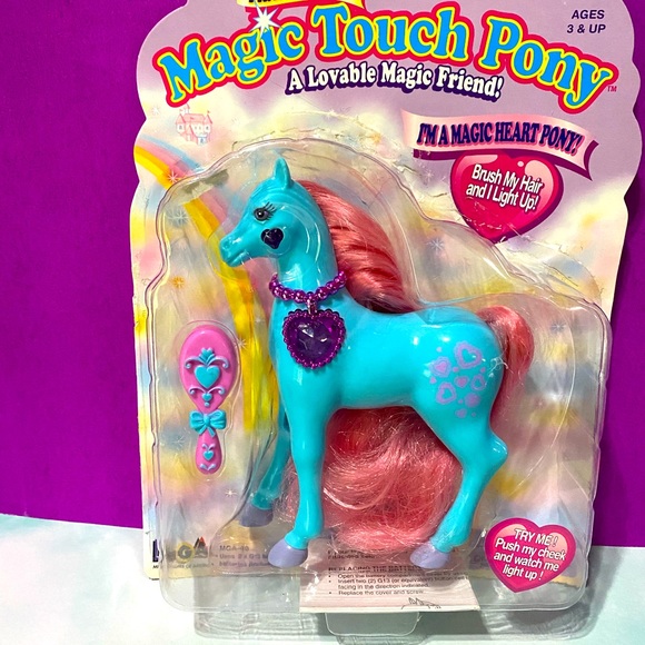 MAGIC TOUCH PONY VINTAGE 90s MAGIC HEART PONY MIRANDA HEARTS LIGHT UP & BLINK - Picture 9 of 16